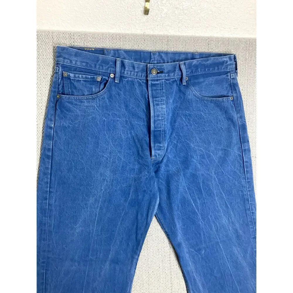 Levi's 501 XX Jeans Mens 40X30 Ice Blue Marbled Regular Straight Button‎ Fly